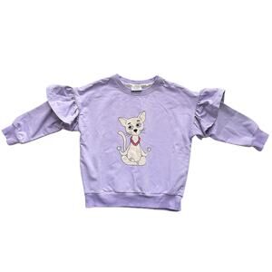 Dear Sophie Yogicat Ruffle Sweatshirt Size 6-8y